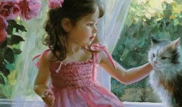 吃瓜女孩画油画,捕捉日常生活的艺术瞬间