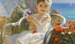 吃瓜女孩画油画,捕捉日常生活的艺术瞬间